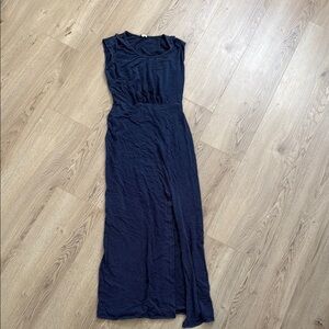 Comfortable Navy Blue Sleeveless Dress